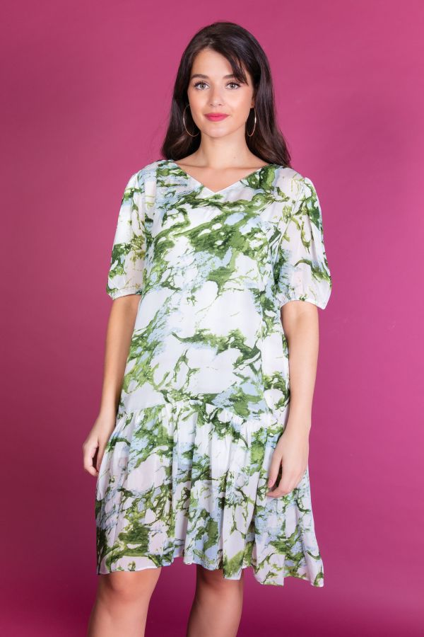Viscose dress in batikprint