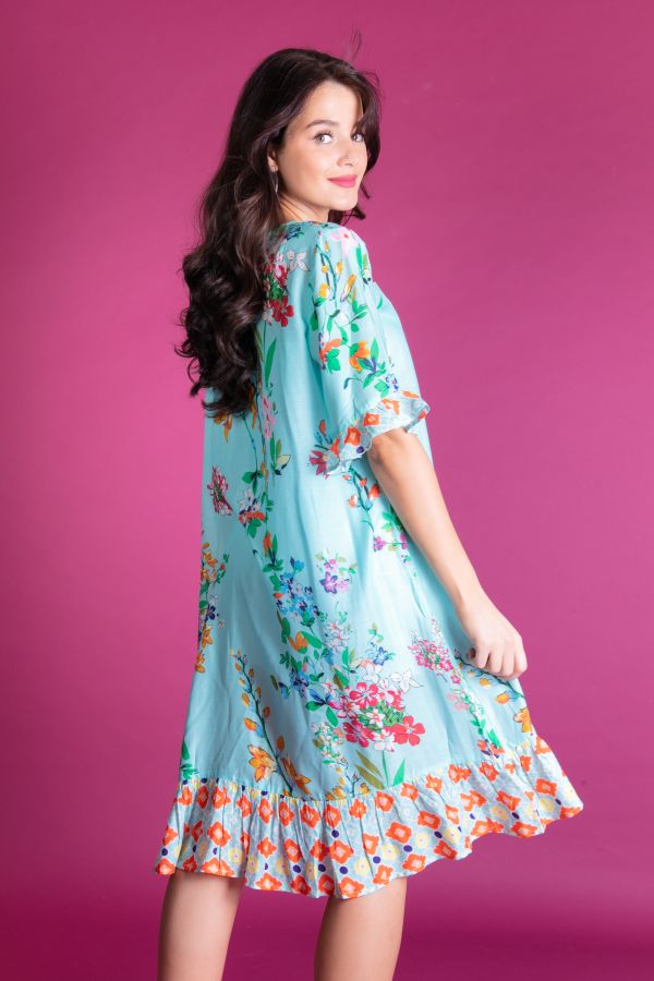 Short Dress with flower prints
