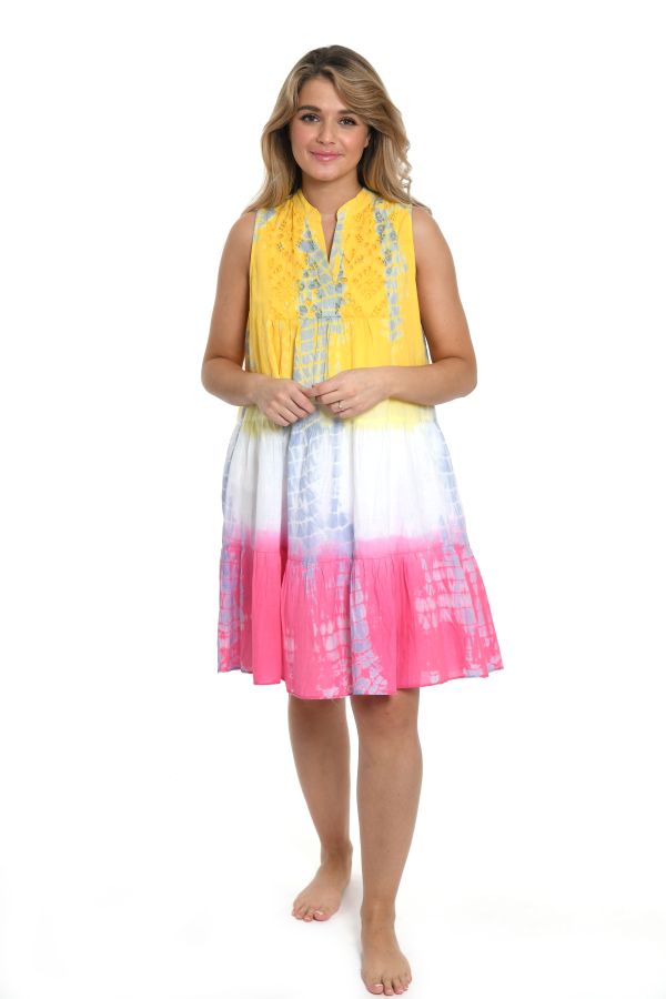 Tired dress in batik design