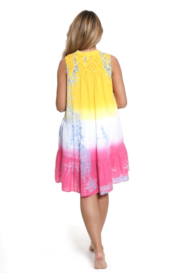 Tired dress in batik design