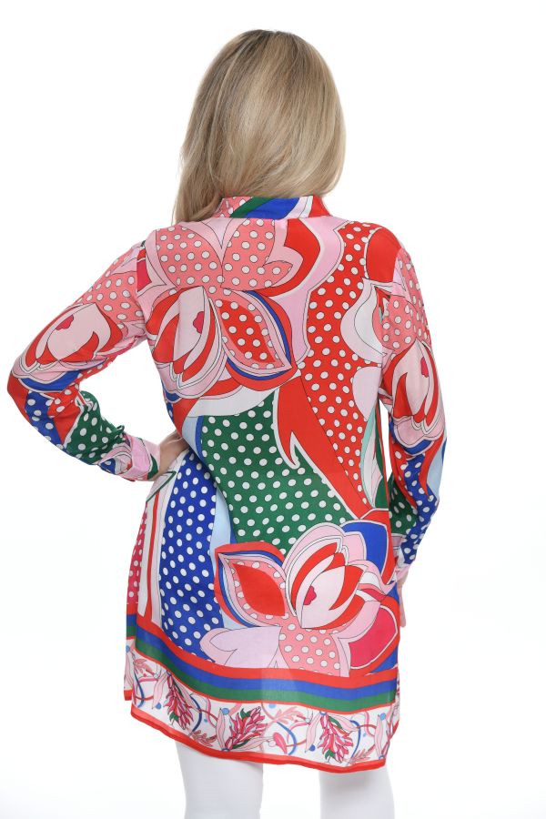 Tunicblouse in geometrical print